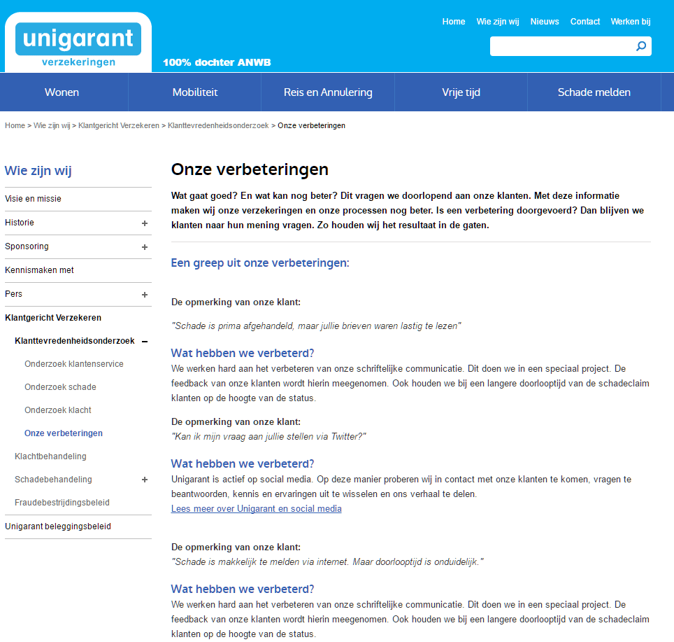 unigarant verbetercommunicatie